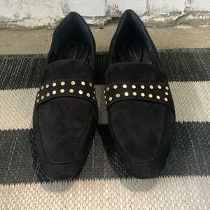 Size 10 Rockport Black Suede Loafers